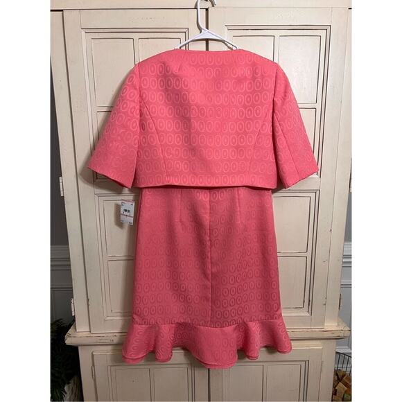NWT Vintage Nipon Boutique 2 piece set outfit dress jacket pink size 10 Barbie - Picture 3 of 7